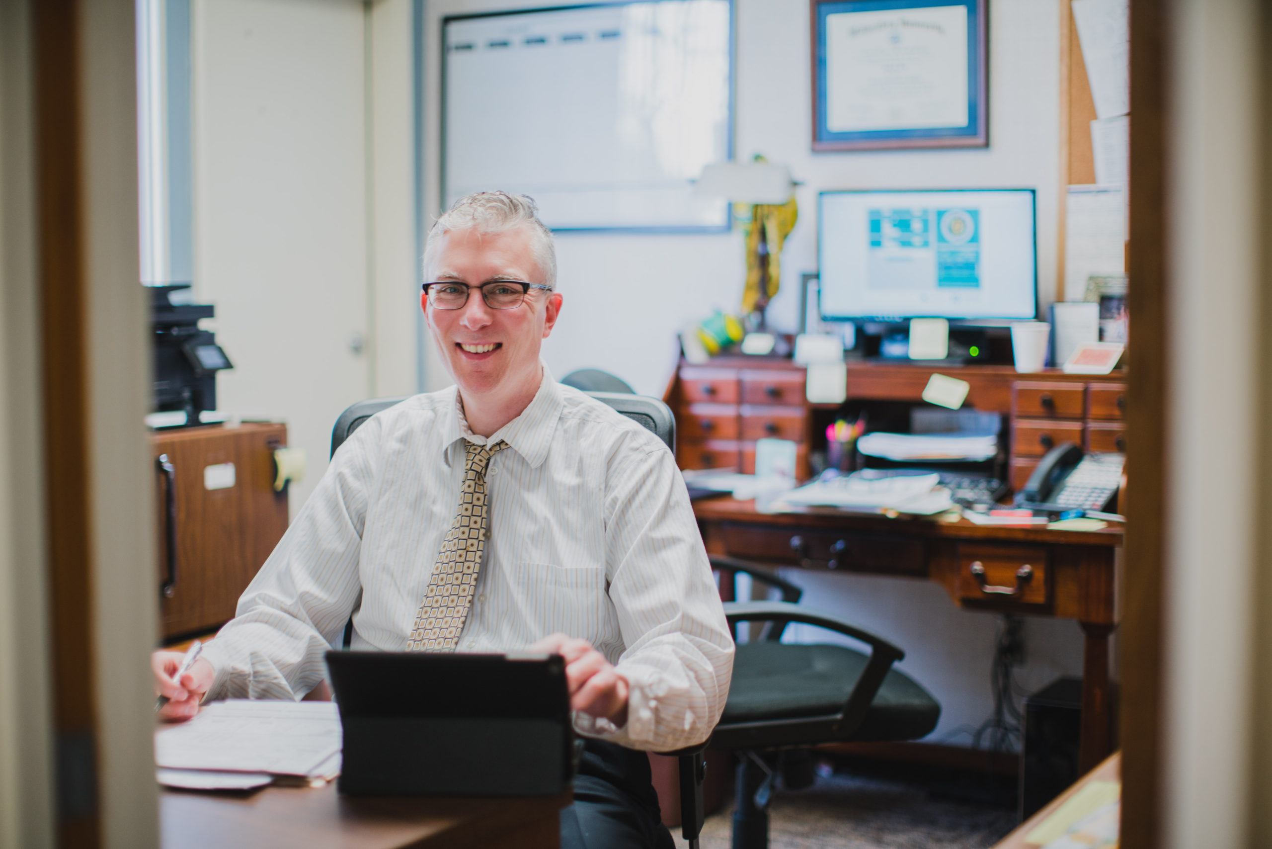 Dr. east smiling at camera