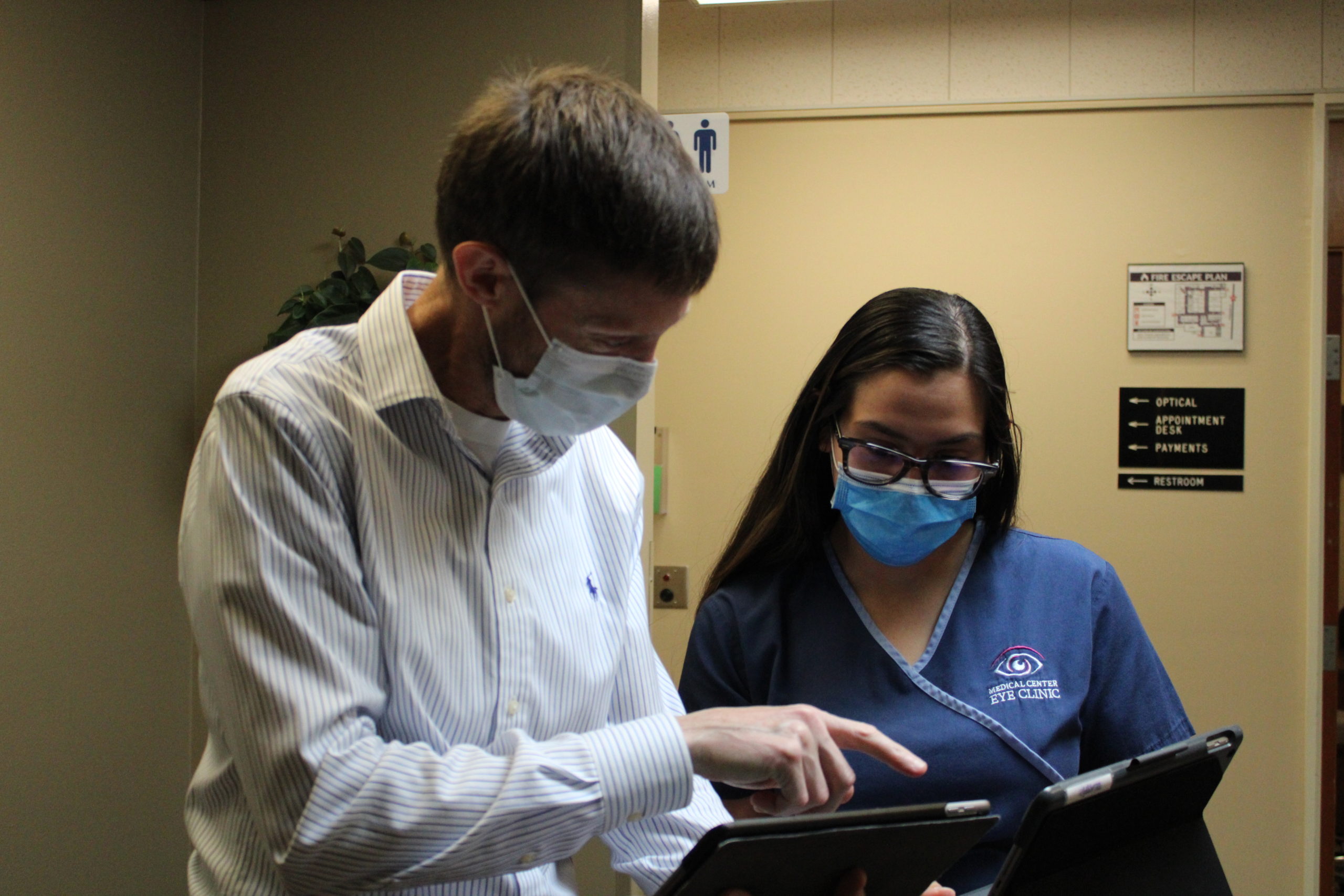 People looking over payment plans