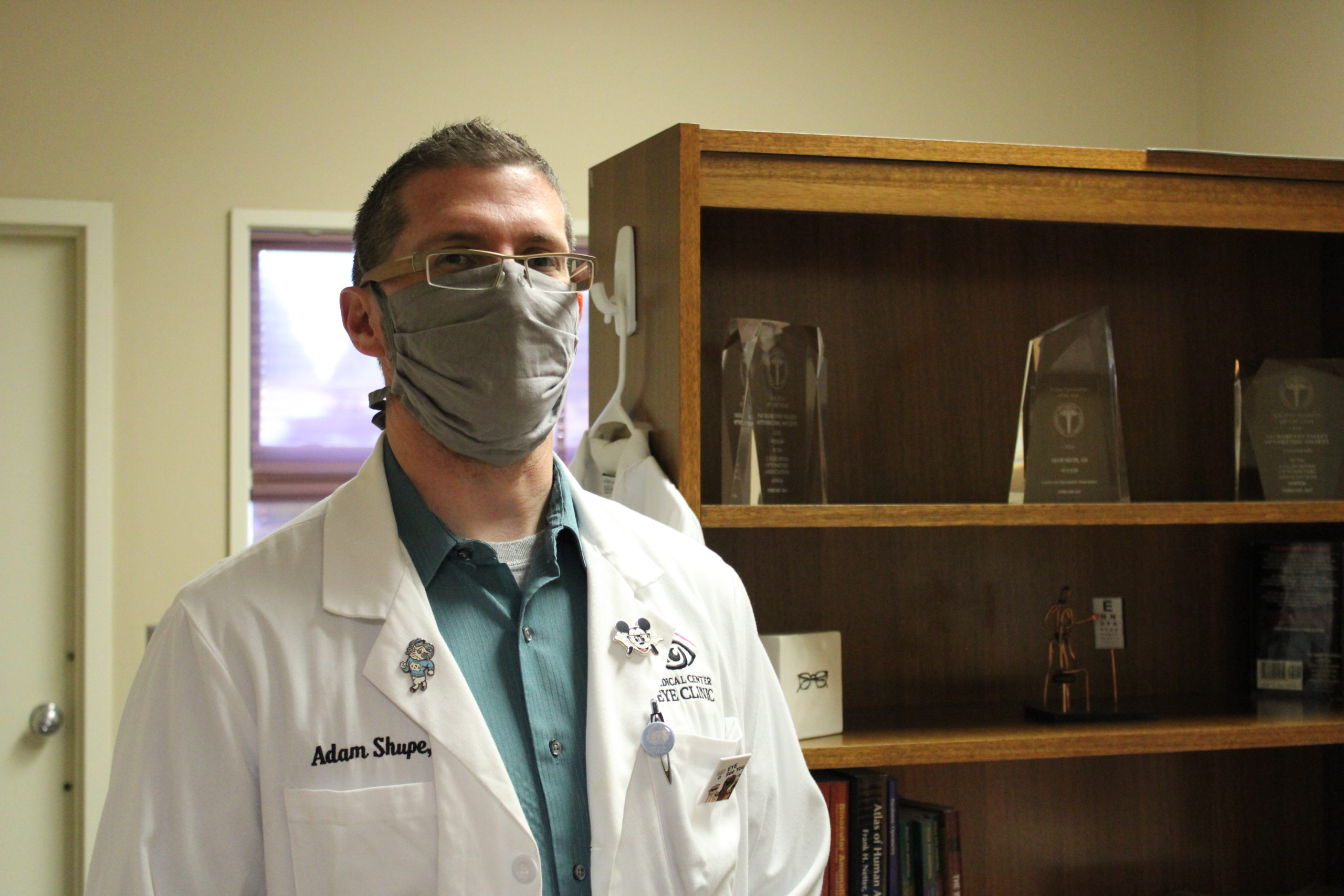 Dr.shupe looking at camera