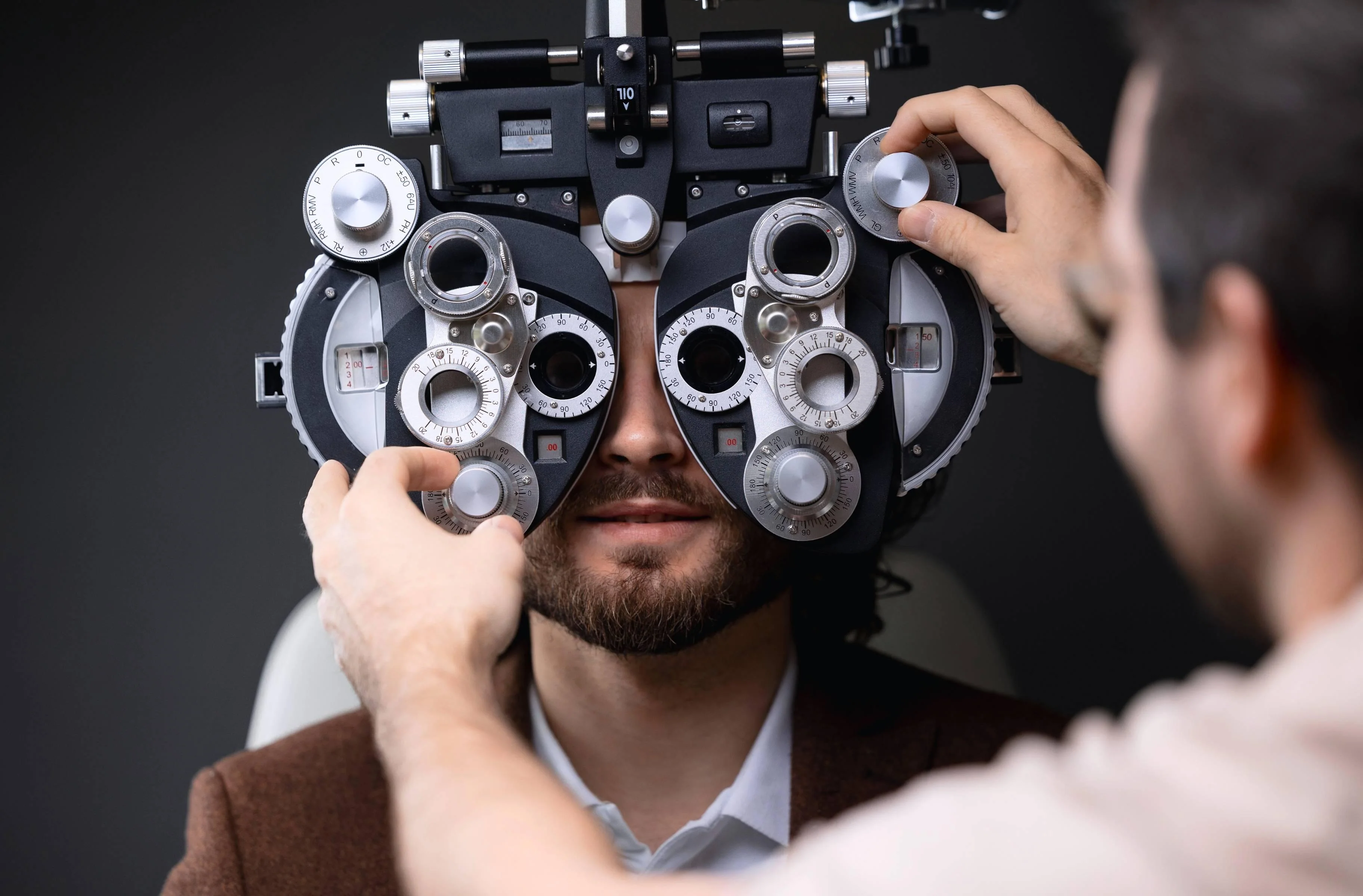 Person getting an eye exam