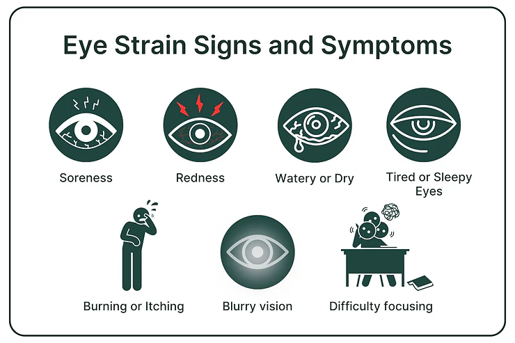 Eye strain symptoms